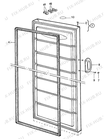 Взрыв-схема холодильника Castor CM2690F - Схема узла Door 003